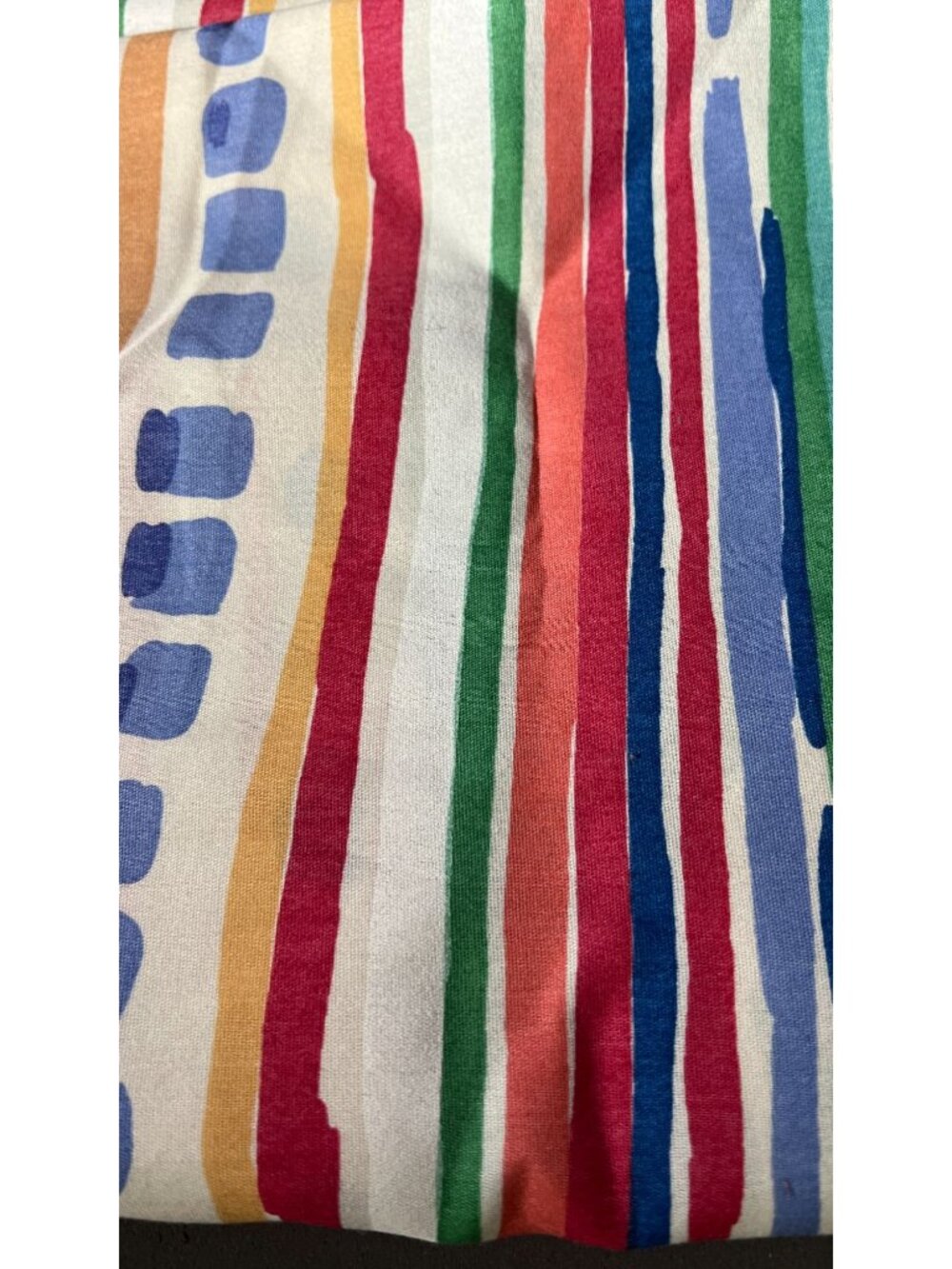 2+ yards Striped Multi-Color Fabric Cotton Material Bold Vibrant Pattern - Picture 2 of 3
